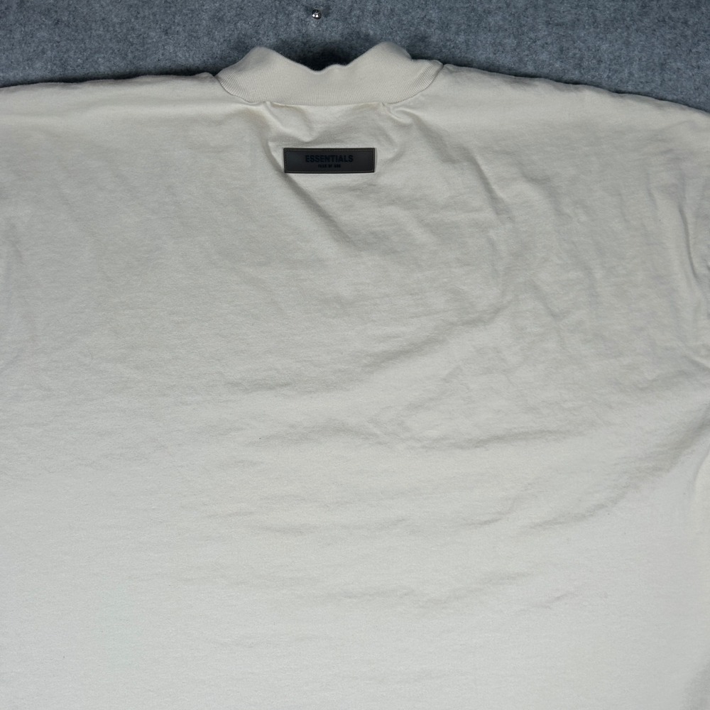 Fear of God Essentials T-Shirt Dress Womens XL Cream Tan Logo pockets - Picture 15 of 16